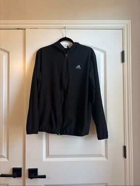 adidas Black Hooded Full-Zip Jacket